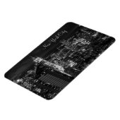 ニューヨークシティマンハッタンスカイラインアットナイト マグネット (左側)