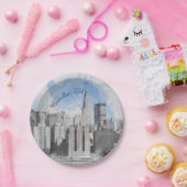 ニューヨークシティマンハッタンスカイラインモダン- ペーパープレート (パーティー)