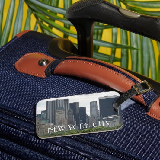 ニューヨークシティマンハッタンスカイライン写真 ラゲッジタグ (正面インサイチュ3)
