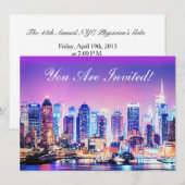 ニューヨークシティマンハッタンスカイライン招待状 招待状 (正面/裏面)