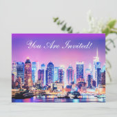 ニューヨークシティマンハッタンスカイライン招待状 招待状 (スタンド正面)