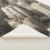 ニューヨークシティマンハッタンスカイライン航空ビューブラック  シェルパブランケット (3/4)