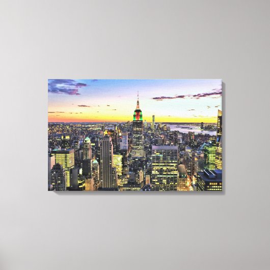 ニューヨークシティマンハッタンスカイライン キャンバスプリント (正面)