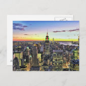 ニューヨークシティマンハッタンスカイライン ポストカード (正面/裏面)