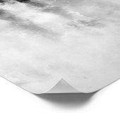 ニューヨークシティマンハッタンスカイライン – 白黒 ポスター (角)