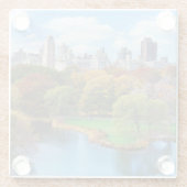 ニューヨークシティマンハッタンセントラルパークパノラマ ガラスコースター (裏面)