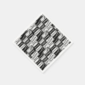 ニューヨークシティマンハッタンブラックアンドホワイトデコシック スタンダードカクテルナプキン (角)