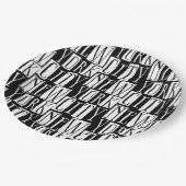 ニューヨークシティマンハッタンブラックアンドホワイトデコシック ペーパープレート (アングル)