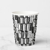 ニューヨークシティマンハッタンブラックアンドホワイトデコシック 紙コップ (右)