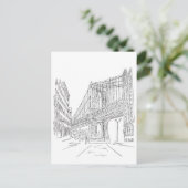 ニューヨークシティマンハッタンブリッジハガキ インビテーションポストカード (スタンド正面)