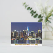 ニューヨークシティマンハッタンミッドタウンスカイライン ポストカード (スタンド正面)
