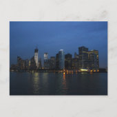 ニューヨークシティマンハッタン夜スカイライン ポストカード (正面)