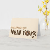 ニューヨークシティマーブルレイベーゲルNYCからの挨拶 カード (黄色い花)