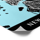 ニューヨークシティミニマリストの地図 ポスター (角)