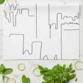 ニューヨークシティミニマルライン キッチンタオル (折り畳み)