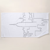 ニューヨークシティミニマルライン ビーチタオル (正面)