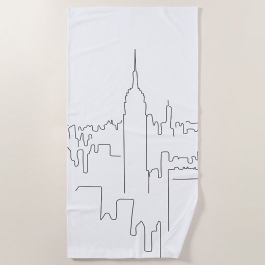 ニューヨークシティミニマルライン ビーチタオル (正面)