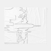 ニューヨークシティミニマルライン フリースブランケット (正面(横))