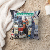 ニューヨークシティモダンカラフル クッション (ブランケット)