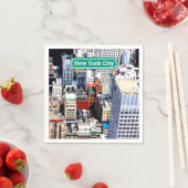 ニューヨークシティモダンカラフル スタンダードカクテルナプキン (インサイチュ)