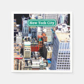 ニューヨークシティモダンカラフル スタンダードカクテルナプキン (正面)