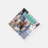 ニューヨークシティモダンカラフル スタンダードカクテルナプキン (角)