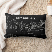 ニューヨークシティランドスケープ装飾用クッション ランバークッション (ブランケット)