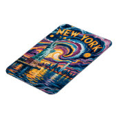 ニューヨークシティリバティーインヴァンゴッホスタイルトラベル マグネット (左側)