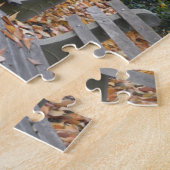 ニューヨークシティリバーサイドパークNYCの秋の写真 ジグソーパズル (側面)