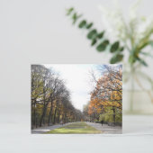 ニューヨークシティリバーサイドパークNYCの秋の写真 ポストカード (スタンド正面)