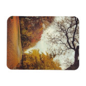 ニューヨークシティリバーサイドパークNYCの秋の写真 マグネット (横)