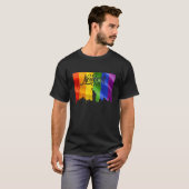 ニューヨークシティレインボー国旗スカイラインLGBTゲイプライド Tシャツ (正面フル)