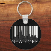 ニューヨークシティレトロスカイライングラフィック – アーバン通り キーホルダー (裏面)