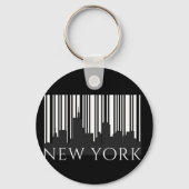 ニューヨークシティレトロスカイライングラフィック – アーバン通り キーホルダー (裏面)