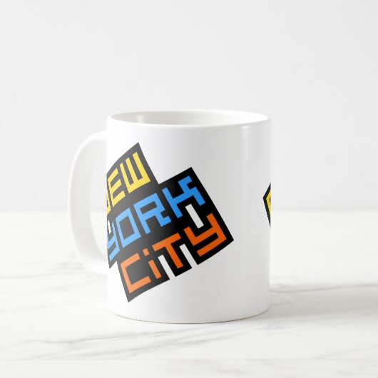 ニューヨークシティレトロロゴマグ コーヒーマグカップ (正面左)