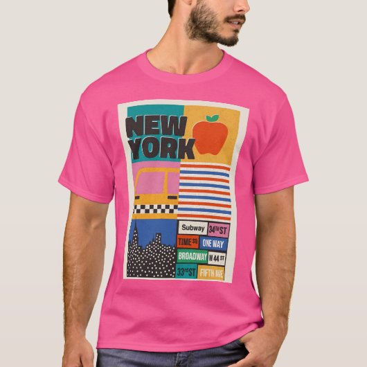 ニューヨークシティレトロ旅行 Tシャツ (正面)