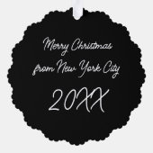 ニューヨークシティロックフェラーセンタークリスマスツリー オーナメントカード (裏面)