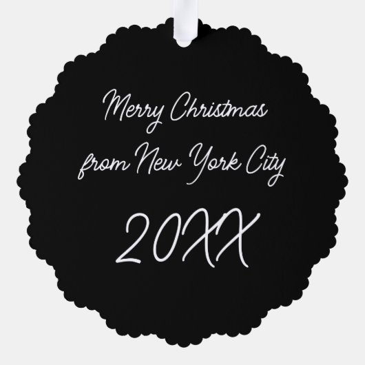 ニューヨークシティロックフェラーセンタークリスマスツリー オーナメントカード (裏面)