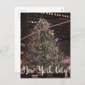 ニューヨークシティロックフェラーセンタークリスマスツリー シーズンポストカード (正面/裏面)