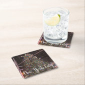 ニューヨークシティロックフェラーセンタークリスマスツリー スクエアペーパーコースター (インサイチュ)