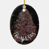 ニューヨークシティロックフェラーセンタークリスマスツリー セラミックオーナメント (正面)