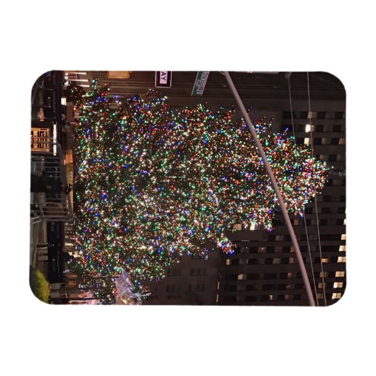 ニューヨークシティロックフェラーセンタークリスマスツリー マグネット (横)