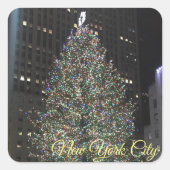 ニューヨークシティロックフェラーセンタークリスマスツリーNY スクエアシール (正面)