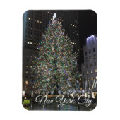 ニューヨークシティロックフェラーセンタークリスマスツリーNY マグネット (縦)