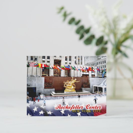 ニューヨークシティロックフェラーセンター ポストカード (スタンド正面)