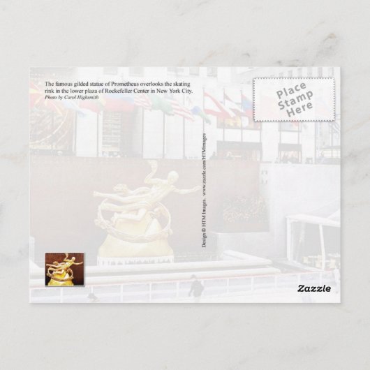 ニューヨークシティロックフェラーセンター ポストカード (裏面)