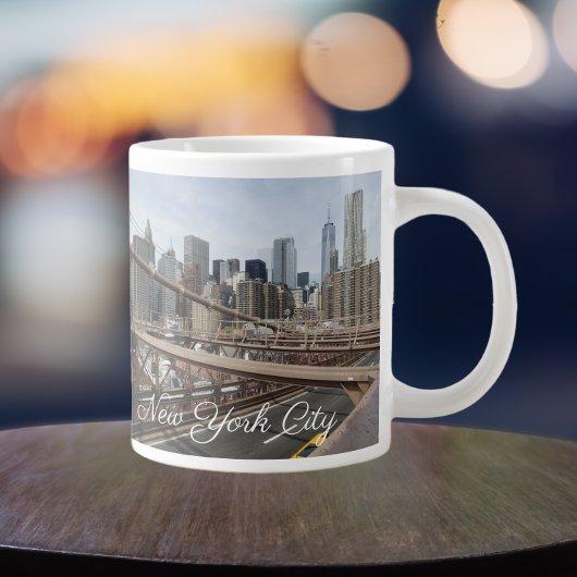 ニューヨークシティローアーマンハッタンスカイライン ジャンボコーヒーマグカップ