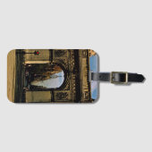 ニューヨークシティワシントンスクエアウォーターカラー1953' ラゲッジタグ (正面横)