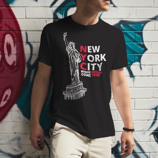 ニューヨークシティヴィンテージインスパイアクラシック引用文 Tシャツ