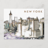 ニューヨークシティヴィンテージストーンアート ポストカード (正面)